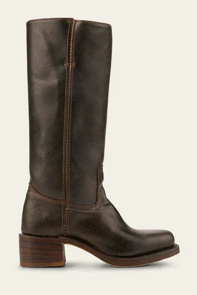 Kniehohe Damenstiefel mit Blockabsatz und schlichtem Design | A&B - 10 - Annoboutique