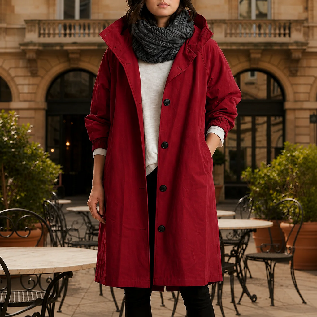 Modische Damenjacke mit Kapuze und tailliertem Schnitt | A&B - 5 - Annoboutique