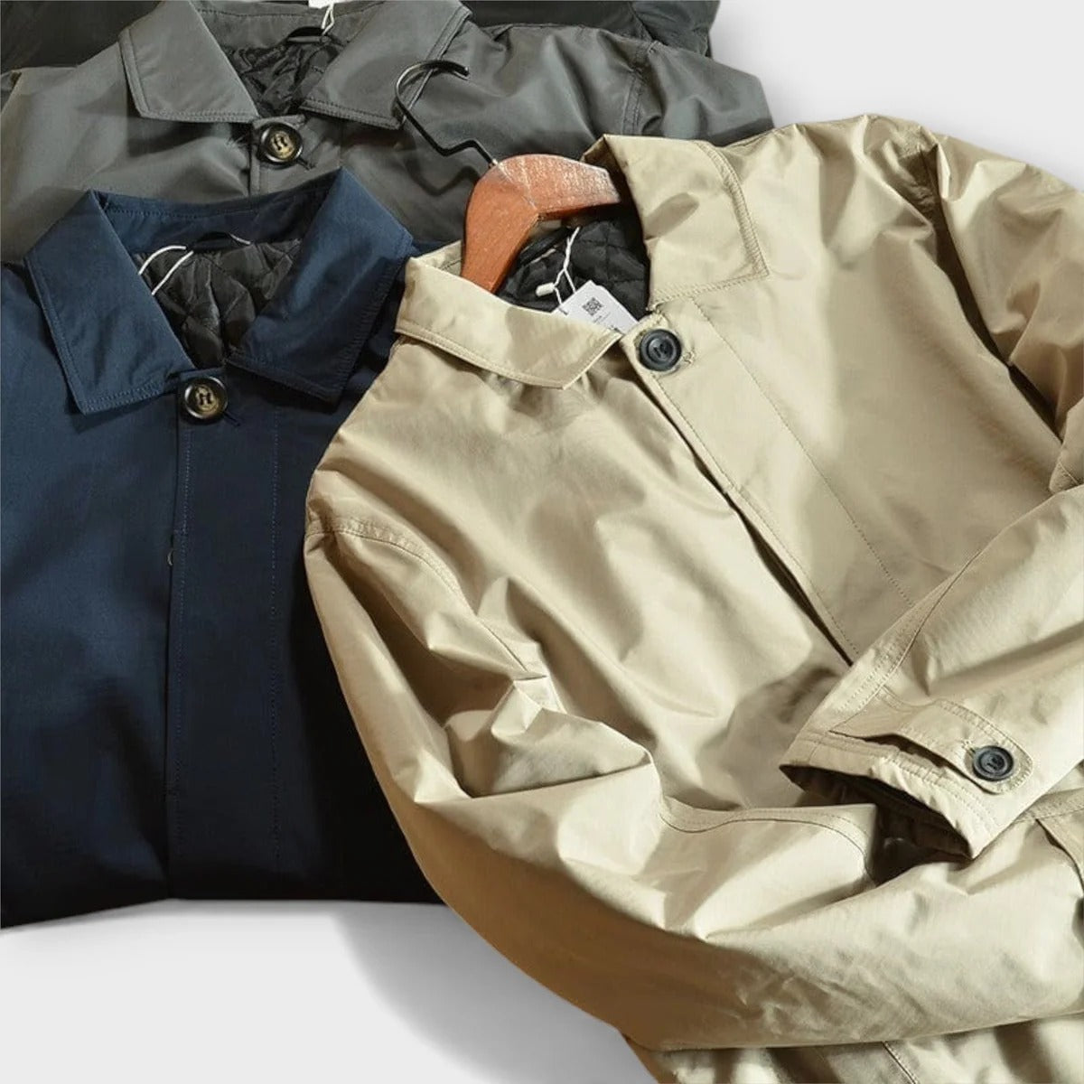 Herrenjacke mit taillierter Passform und eleganter Knopfleiste | A&B - 7 - Annoboutique