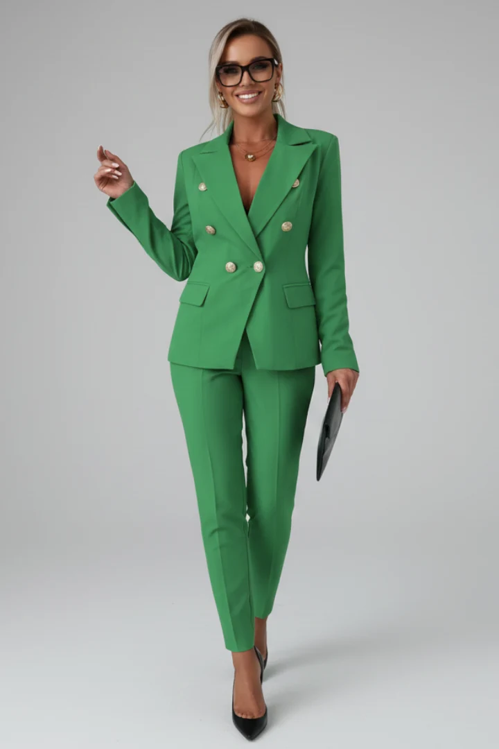 Damen Outfit mit tailliertem Blazer und Slim-Fit Hose | A&B - 7 - Annoboutique