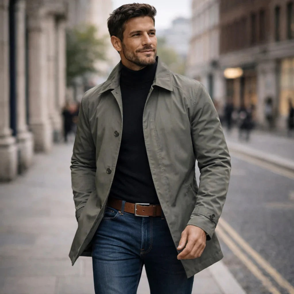 Herrenjacke mit taillierter Passform und eleganter Knopfleiste | A&B - 1 - Annoboutique
