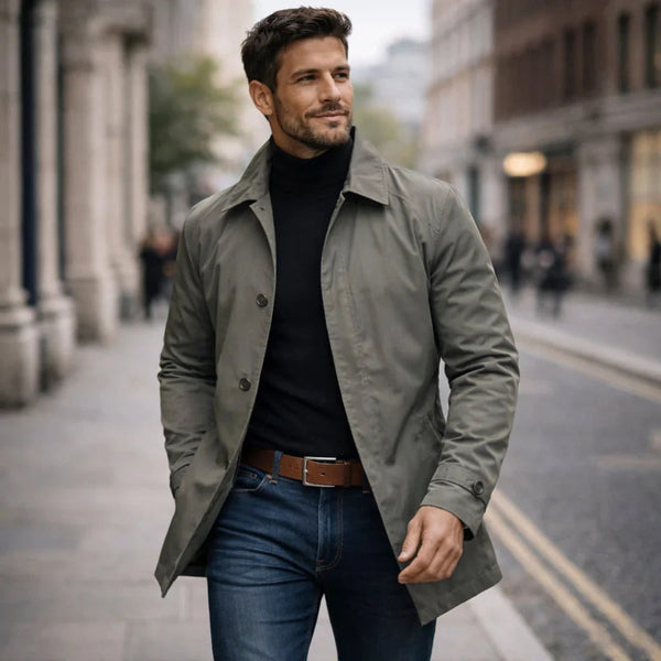 Herrenjacke mit taillierter Passform und eleganter Knopfleiste | A&B - 1 - Annoboutique