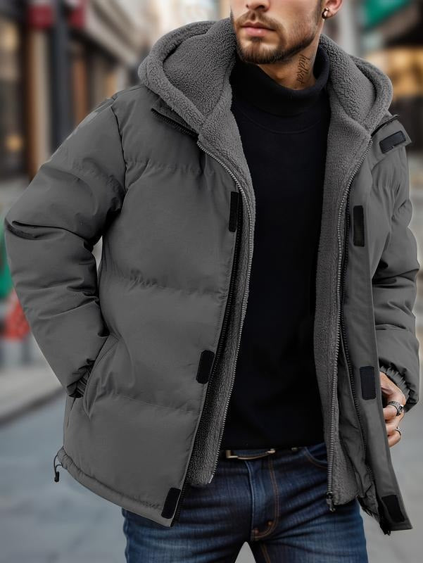 Moderne Herren Steppjacke mit Kapuze und Taschen | A&B - 3 - Annoboutique