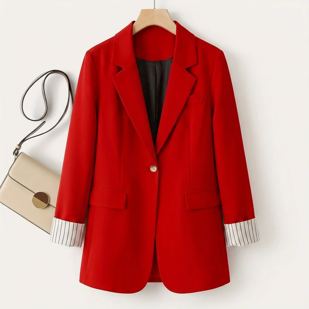 Blazer Damen mit taillierter Passform und kontrastierenden Manschetten | A&B - 1 - Annoboutique