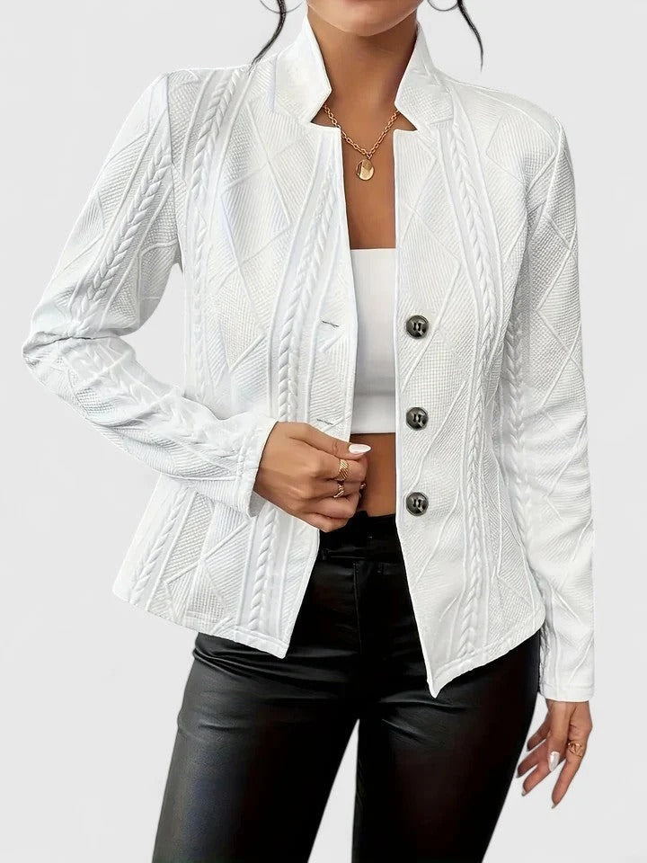 Modische Steppjacke Damen mit Knopf-Detail und taillierter Passform | A&B - 1 - Annoboutique