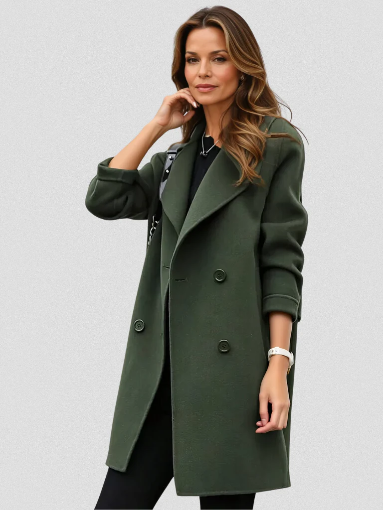 Damen Mantel mit großzügigen Revers und lässiger Passform | A&B - 1 - Annoboutique