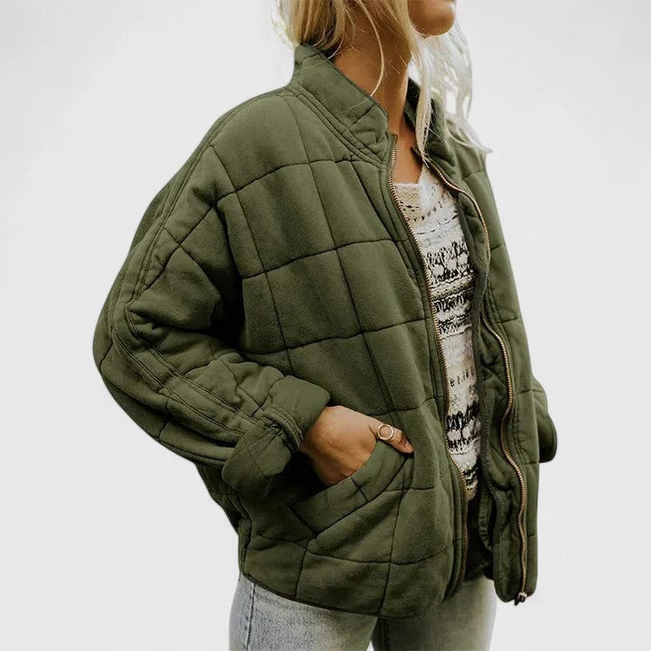 Modische Damenjacke mit Steppdesign und praktischen Taschen | A&B - 1 - Annoboutique