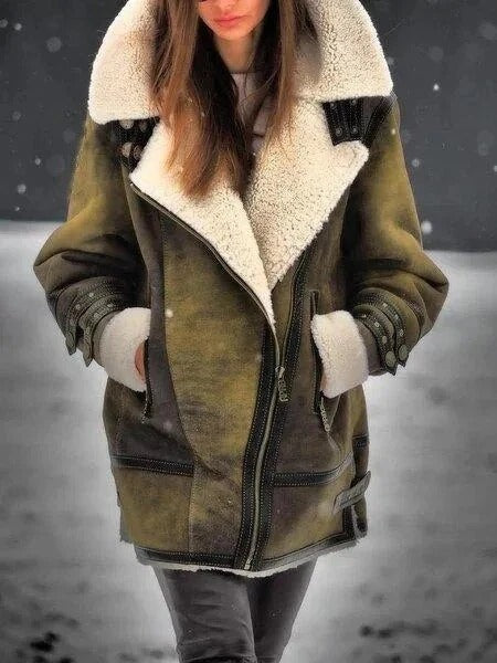 Magda – Gefütterte Shearling-Winterjacke Damen