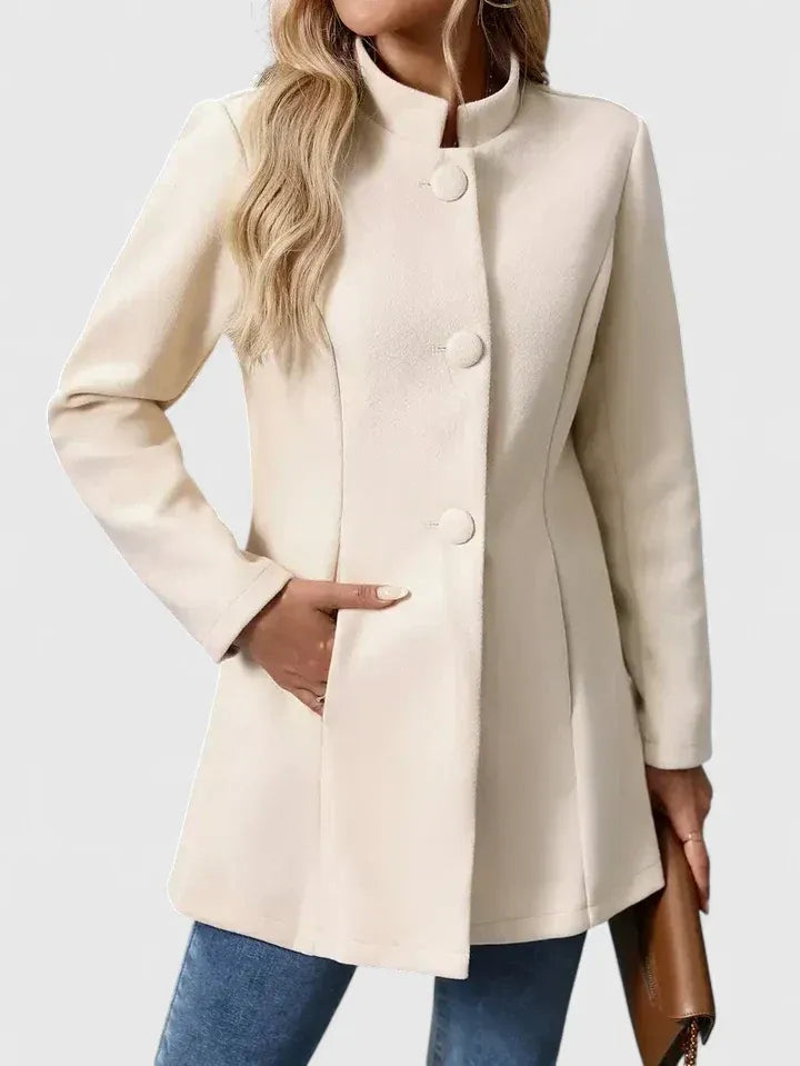 Damenjacke mit Stehkragen und Knopfdetail | A&B - 1 - Annoboutique