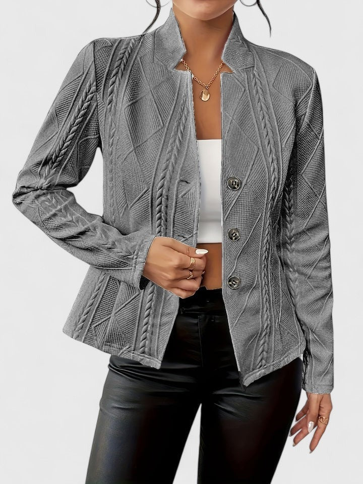 Modische Steppjacke Damen mit Knopf-Detail und taillierter Passform | A&B - 2 - Annoboutique