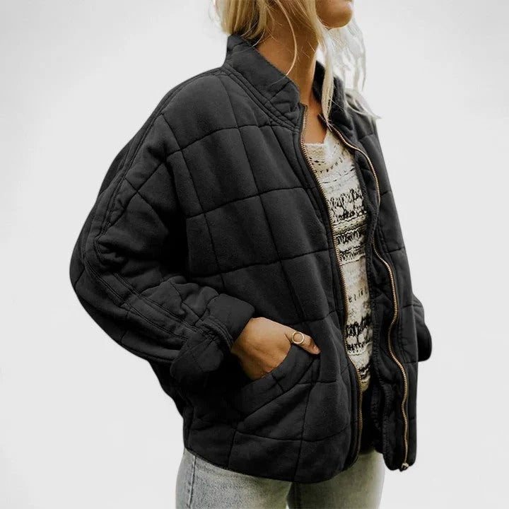 Modische Damenjacke mit Steppdesign und praktischen Taschen | A&B - 2 - Annoboutique