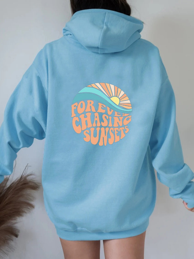 Damen Hoodie im Lässigen Look mit Kreativem Rückendruck - 5 - Annoboutique