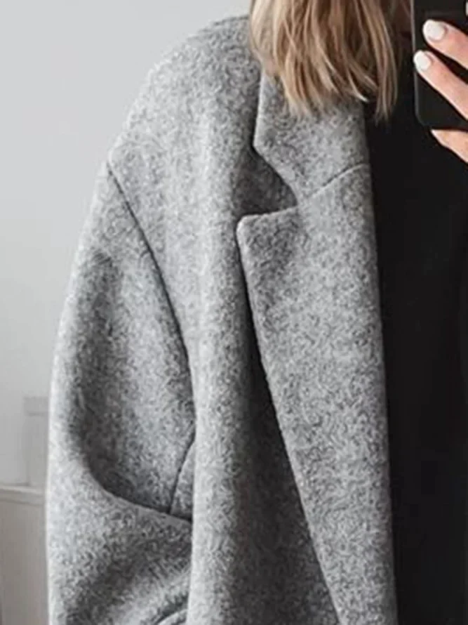 Damen Mantel mit lässiger Passform und Zweireiher-Design | A&B - 5 - Annoboutique