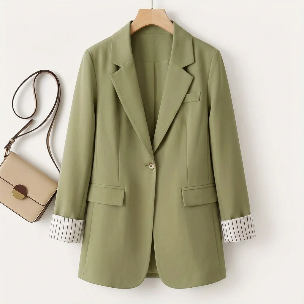 Blazer Damen mit taillierter Passform und kontrastierenden Manschetten | A&B - 3 - Annoboutique
