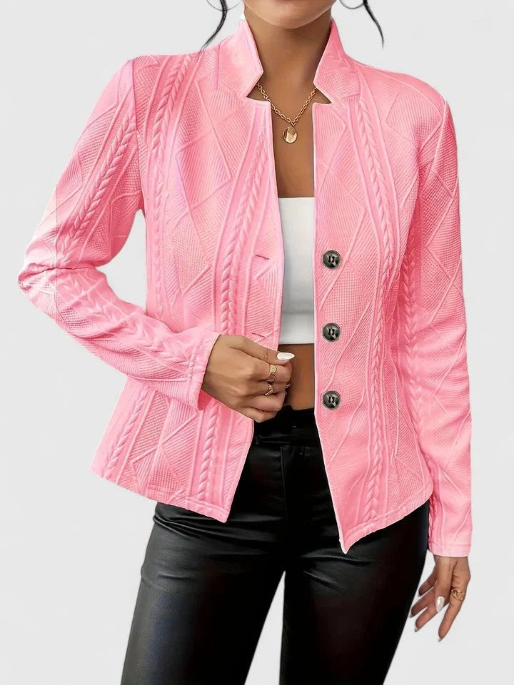 Modische Steppjacke Damen mit Knopf-Detail und taillierter Passform | A&B - 4 - Annoboutique