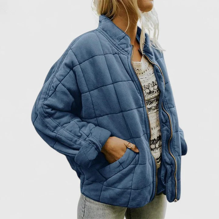 Modische Damenjacke mit Steppdesign und praktischen Taschen | A&B - 3 - Annoboutique