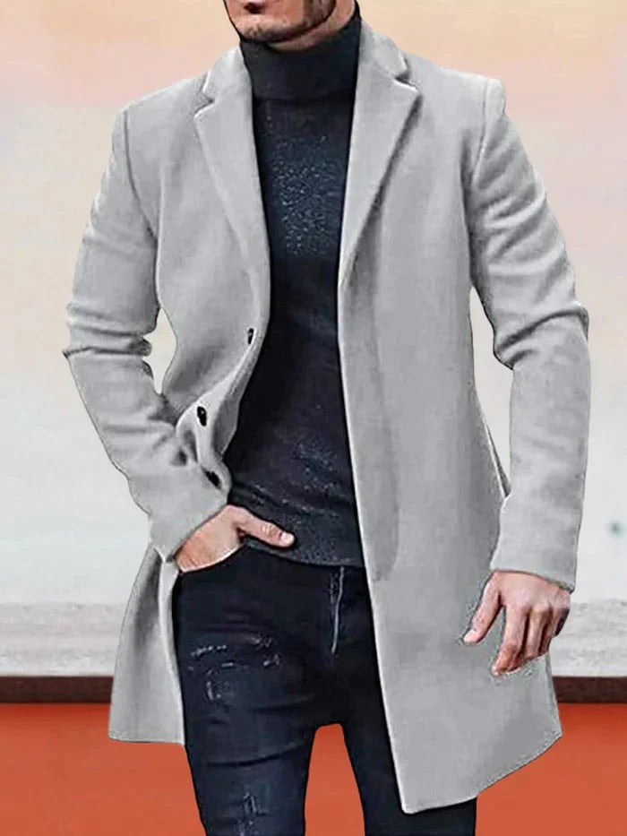 Eleganter Herrenmantel mit raffinierten Details und moderner Passform | A&B - 3 - Annoboutique
