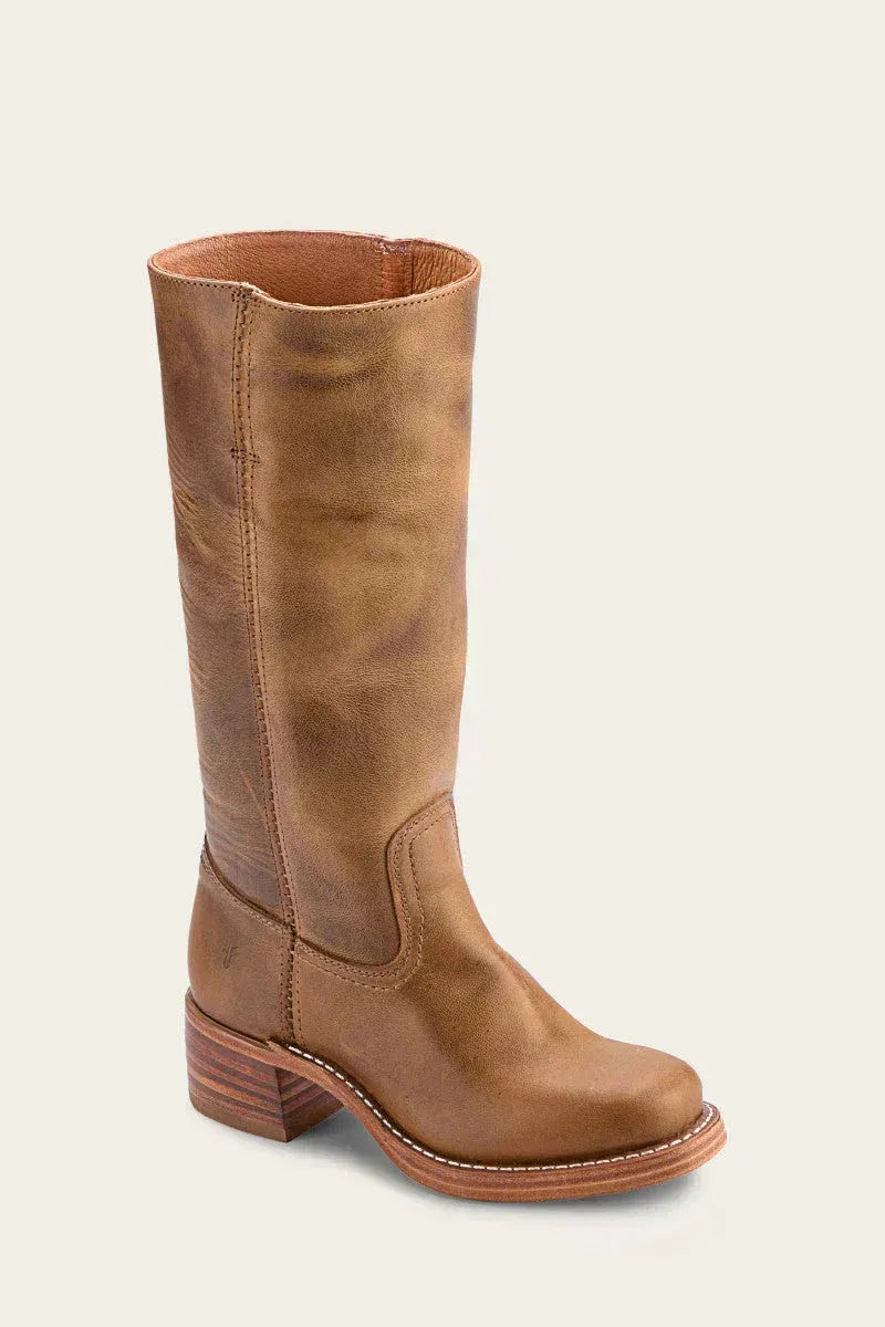 Kniehohe Damenstiefel mit Blockabsatz und schlichtem Design | A&B - 4 - Annoboutique