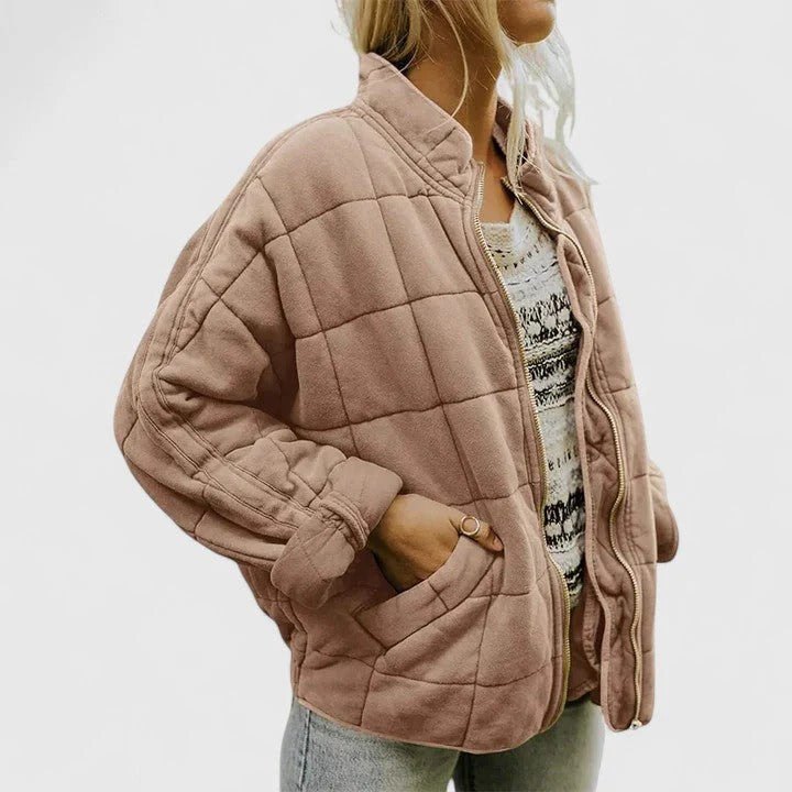 Modische Damenjacke mit Steppdesign und praktischen Taschen | A&B - 4 - Annoboutique
