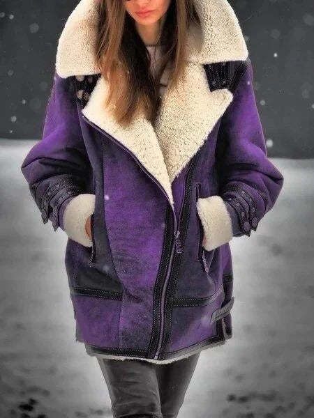 Magda – Gefütterte Shearling-Winterjacke Damen