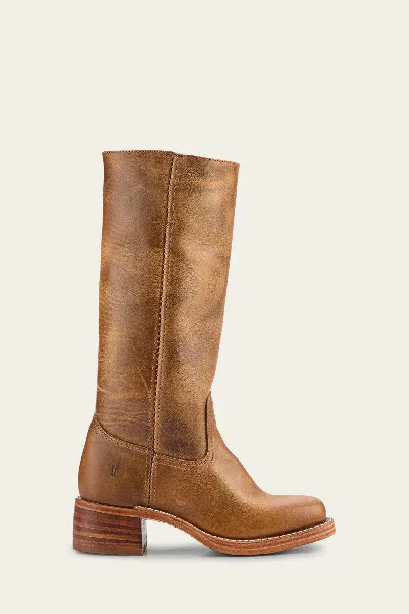 Kniehohe Damenstiefel mit Blockabsatz und schlichtem Design | A&B - 5 - Annoboutique