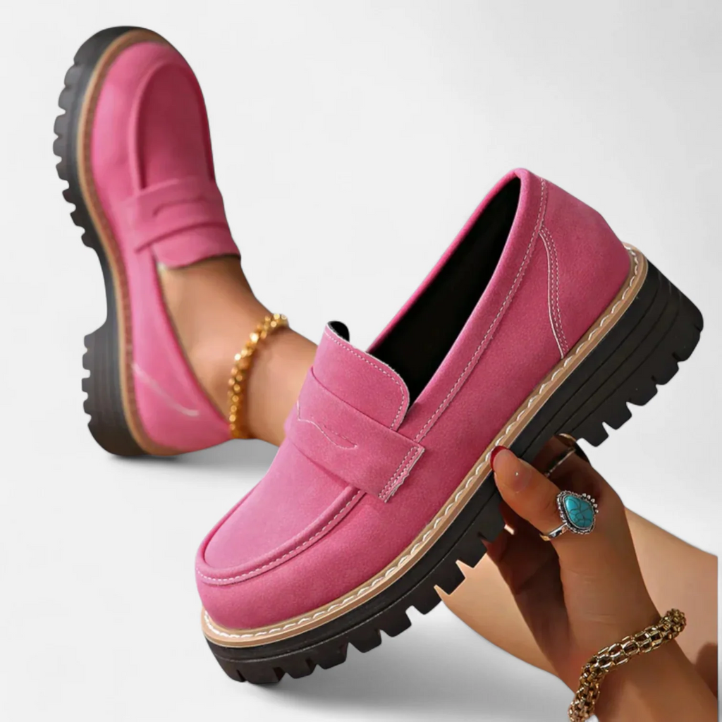 Zofia – Klassische mode Damenloafer mit Profilsohle