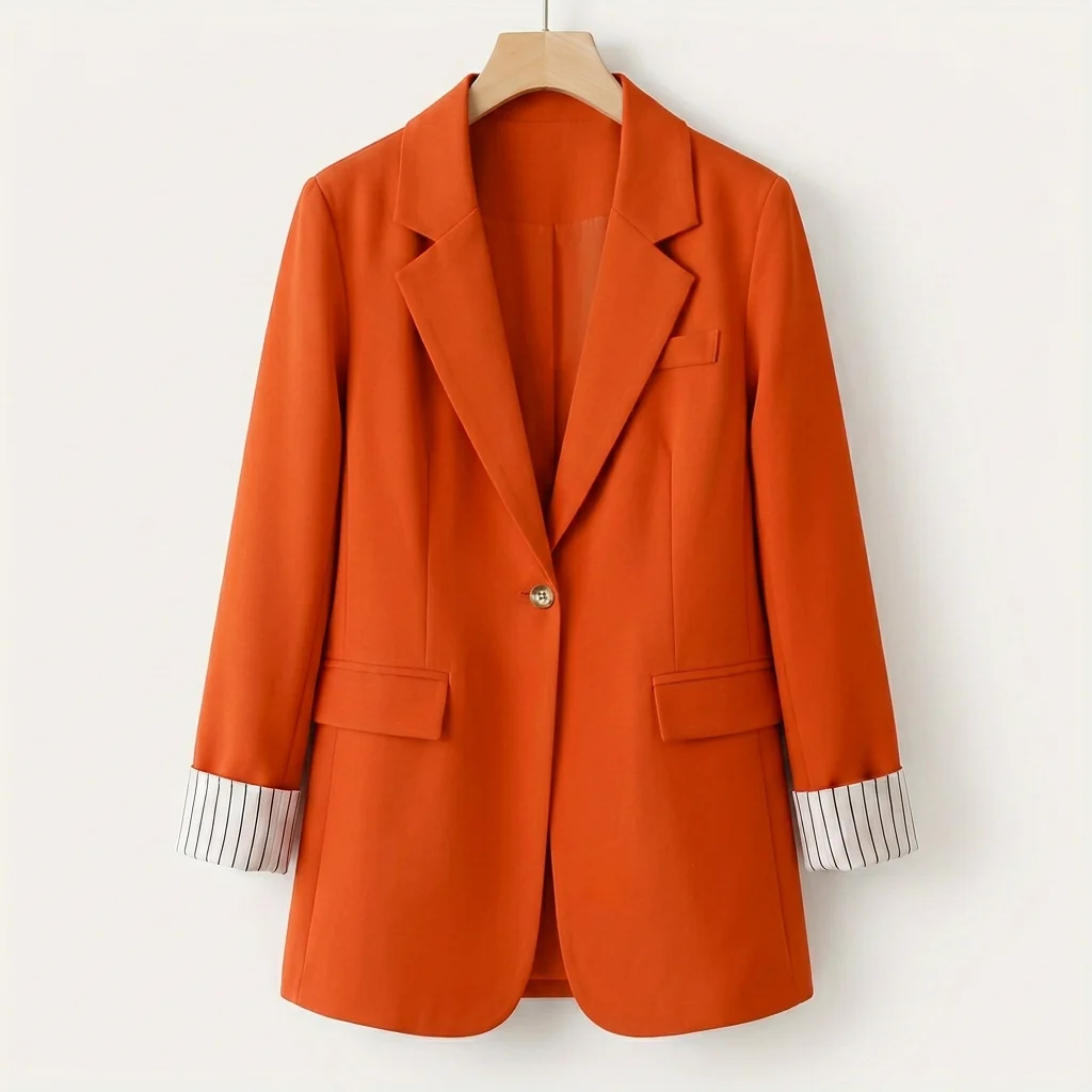 Blazer Damen mit taillierter Passform und kontrastierenden Manschetten | A&B - 6 - Annoboutique