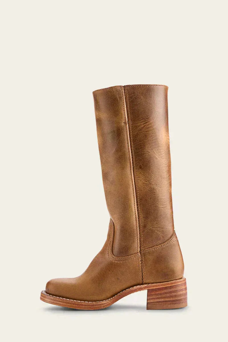 Kniehohe Damenstiefel mit Blockabsatz und schlichtem Design | A&B - 6 - Annoboutique