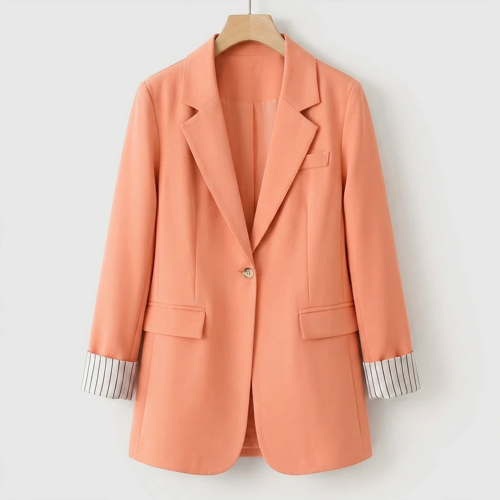 Blazer Damen mit taillierter Passform und kontrastierenden Manschetten | A&B - 7 - Annoboutique