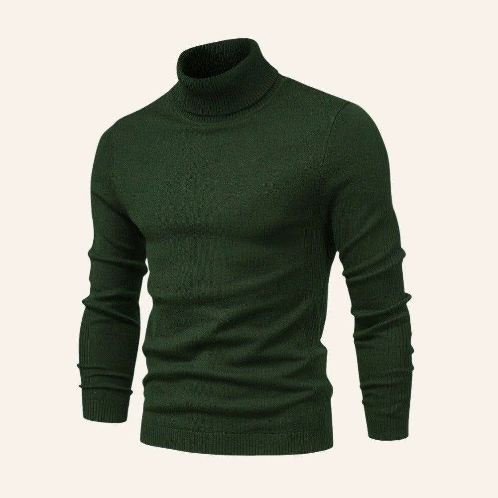 Rollkragenpullover Herren in Slim-Fit mit gerippten Ärmeln | A&B - 3 - Annoboutique