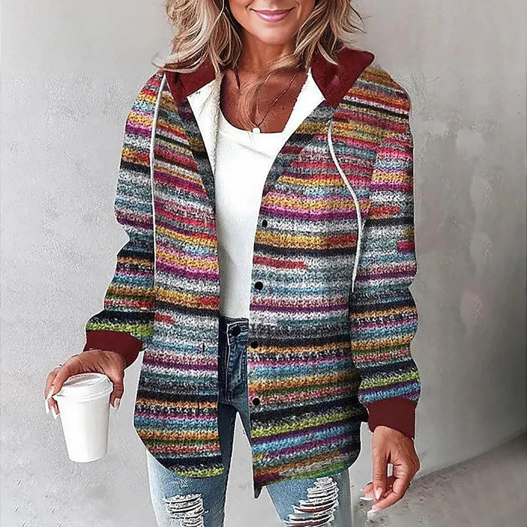 Hannah – Gefüttertes Karo-Hoodie-Overshirt für Damen