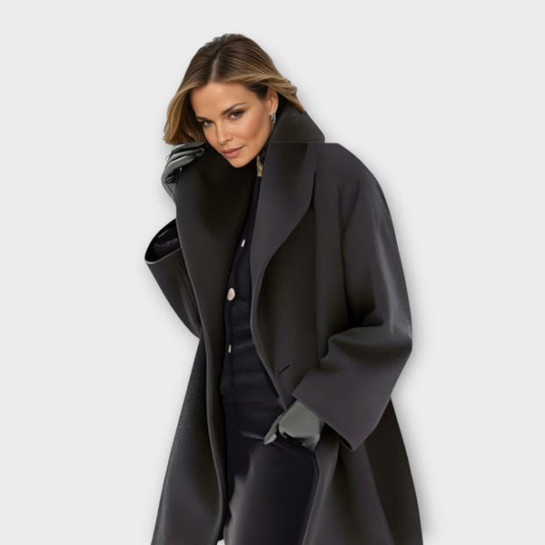 Clara – Damen Oversize Wollmantel mit weitem Schnitt