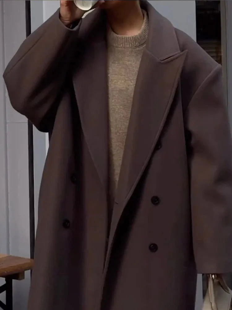 Amara - Damen Mantel oversize lang