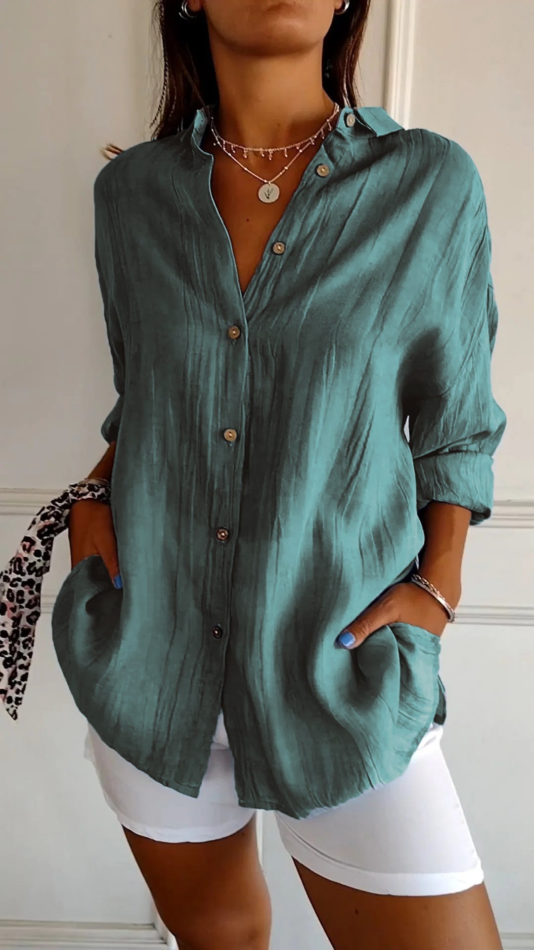 Laura – Damen Lässig geschnittene Hemdbluse