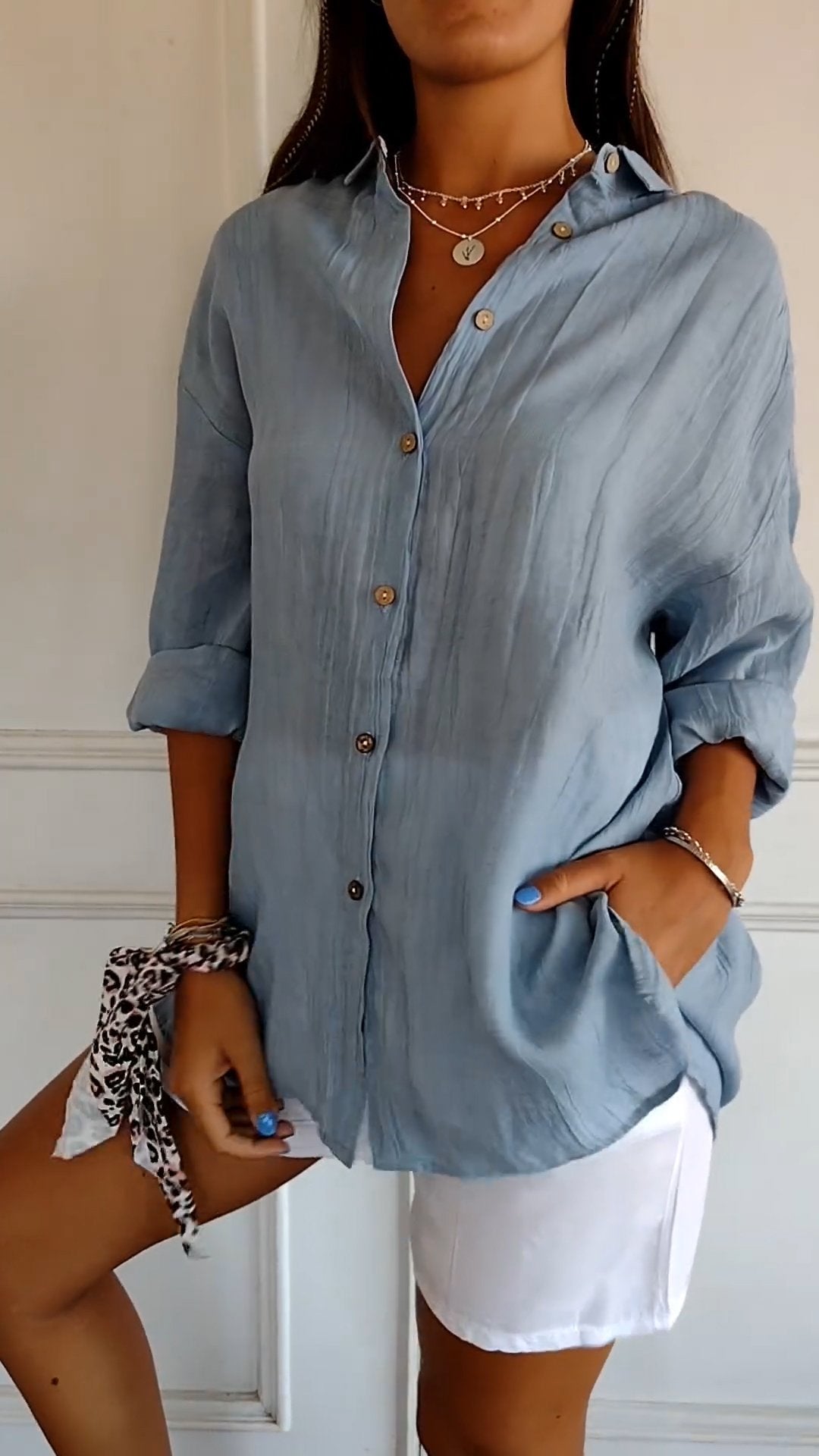 Laura – Damen Lässig geschnittene Hemdbluse