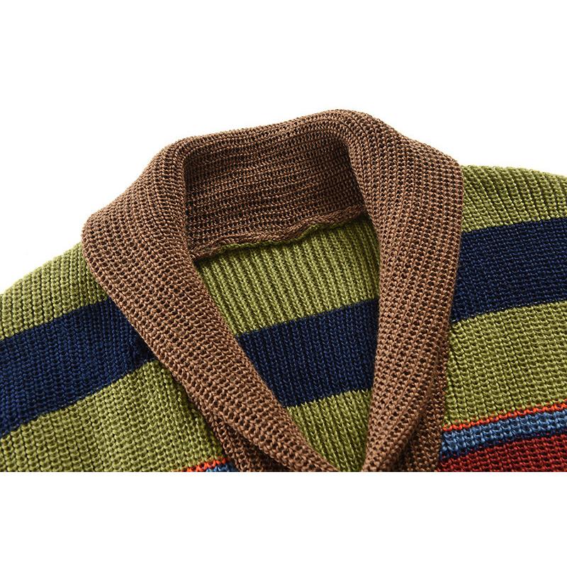 Elor – Gestreifte Strickjacke für Herren
