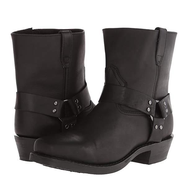 Lukas - Herren Biker Stiefel aus Leder mit klassischem Harness