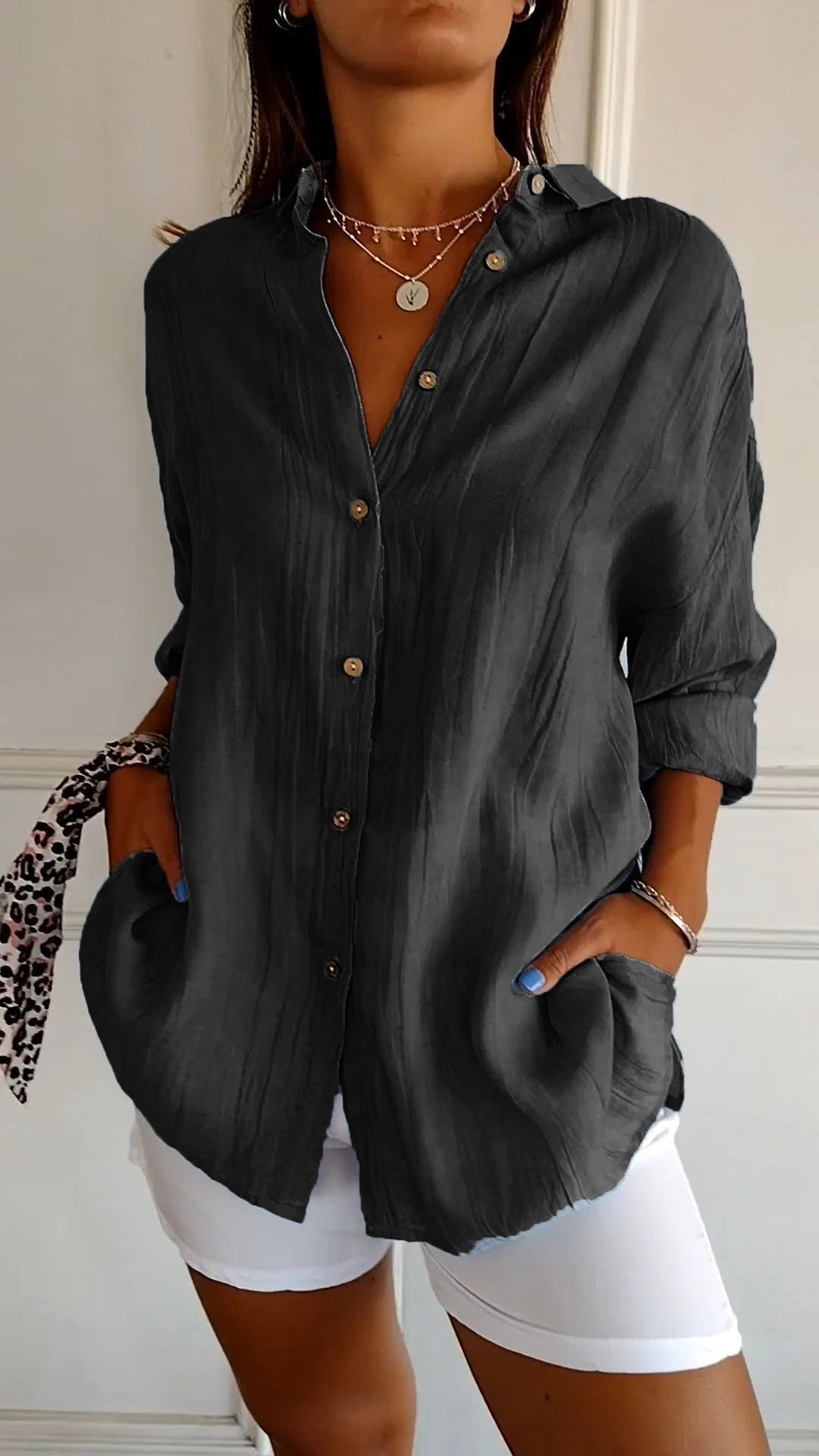 Laura – Damen Lässig geschnittene Hemdbluse