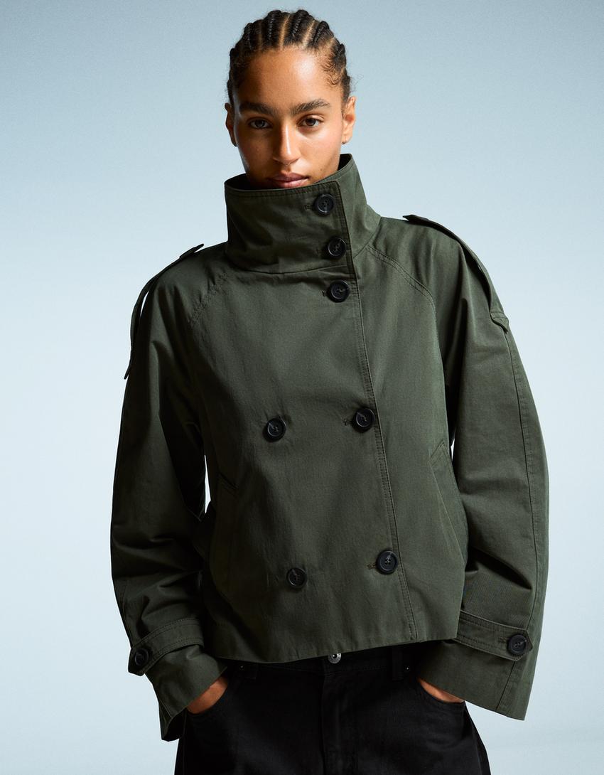 Camila – Kurztrenchcoat Damen mit Taillengürtel