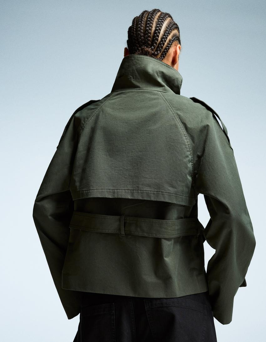 Camila – Kurztrenchcoat Damen mit Taillengürtel