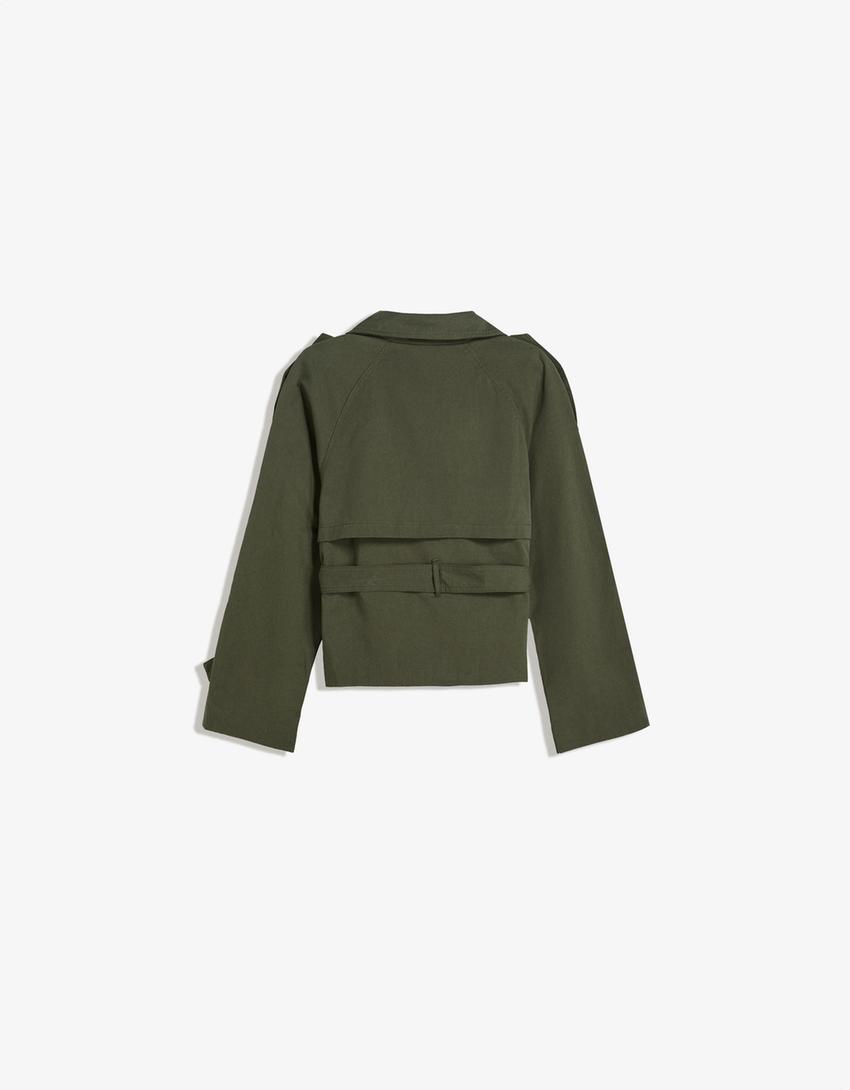 Camila – Kurztrenchcoat Damen mit Taillengürtel