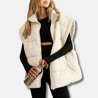 Noa – Gepolsterte Damen Steppweste mit Stehkragen