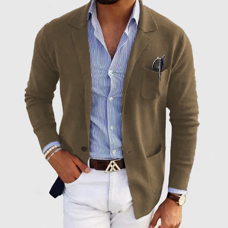 David – Lässiger Leinen Blazer Mit Klassischem Revers