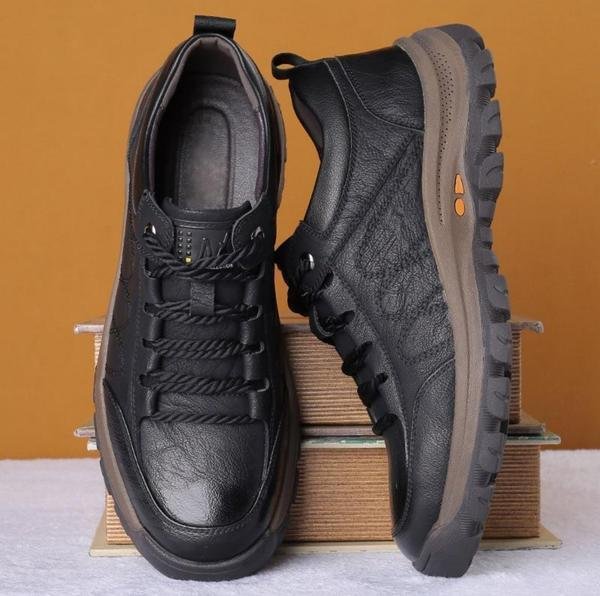 Leonard – Herren Lederschuhe schwarz mit rutschfester Sohle