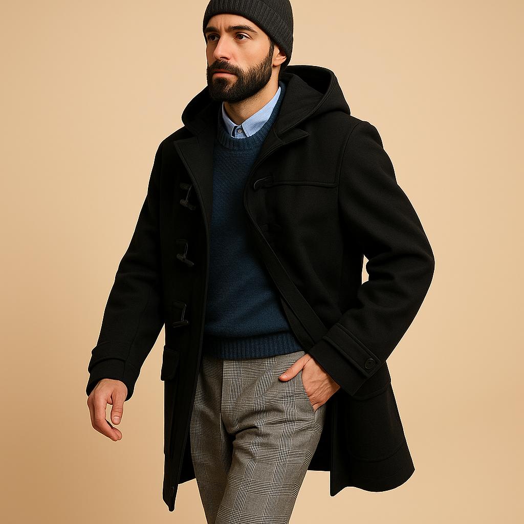 Adrian – Klassischer Gefütterter Herren Dufflecoat