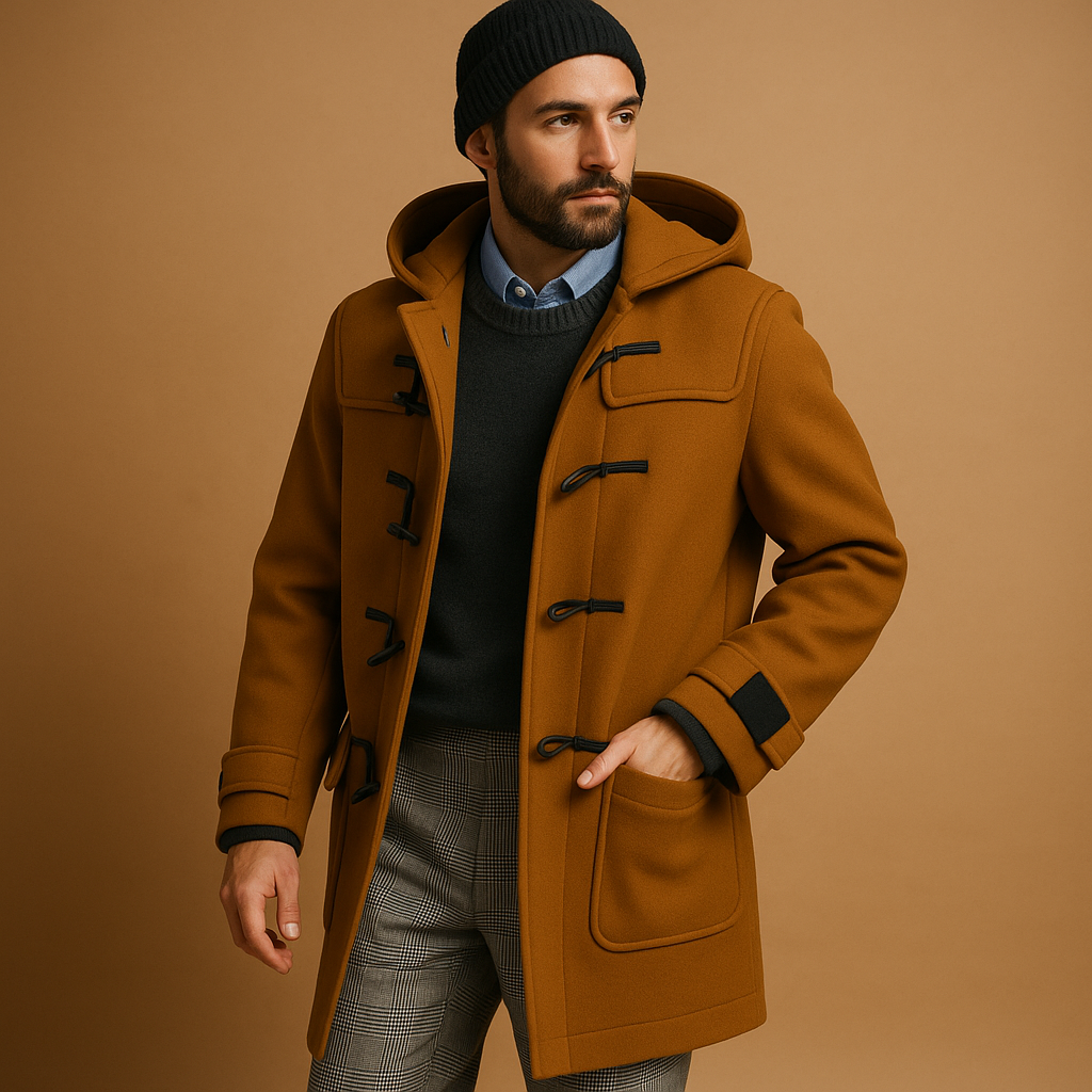 Adrian – Klassischer Gefütterter Herren Dufflecoat