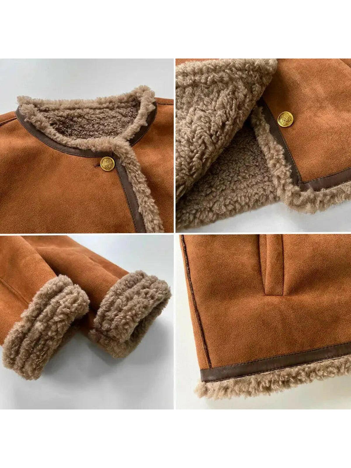 Amira – Kuschelige Shearling Winterjacke Damen