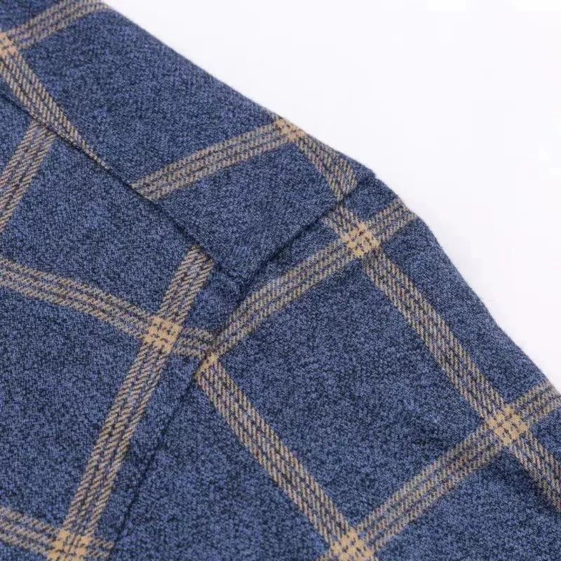 James – Kariertes Langarmhemd mit Button-Down-Kragen Herren