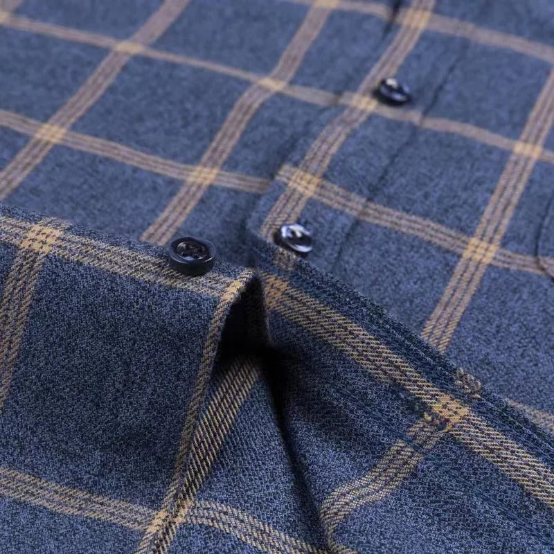 James – Kariertes Langarmhemd mit Button-Down-Kragen Herren