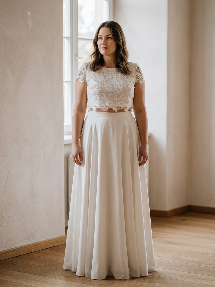 Zweiteiliges Brautkleid Marie im Lookbook – standesamtliche Trauung